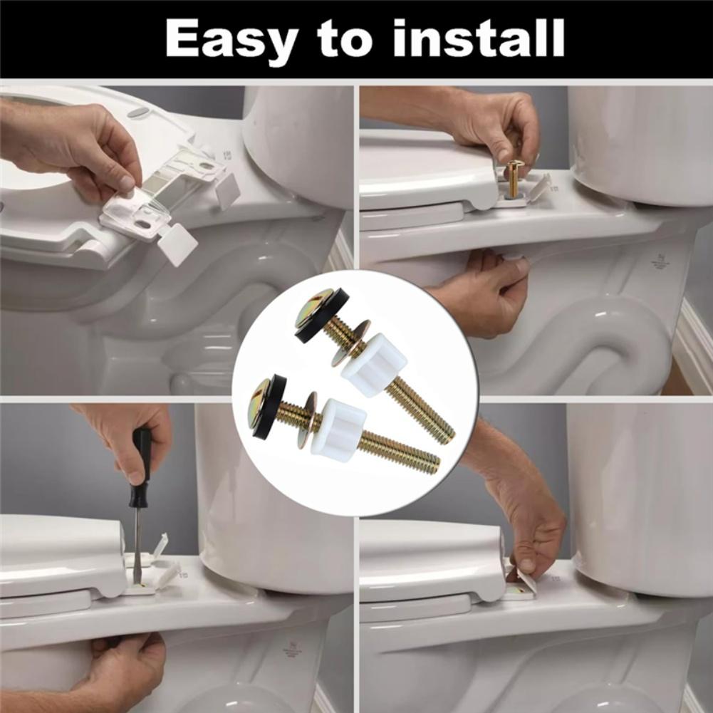 Bathroom Bolts Tank Fasteners Toilet Cover Screws Hassle-free Setup