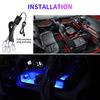 Backlight Led Car Foot Ambient Light Green Blue Red White Pink Interior Lights Led Decoration Lamp With USB