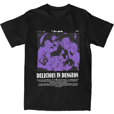 Men's T Shirt Dungeon Meshi Anime Marcille Laios T-Shirts Harajuku Delicious In Dungeon Summer Tee Shirt Y2K Cotton Tops