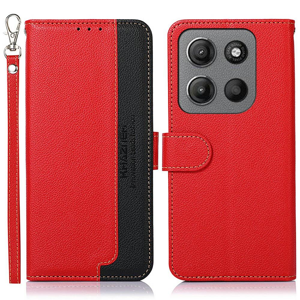 For Motorola Moto G15 4G Case RFID Blocking Wallet PU Leather Phone Cover