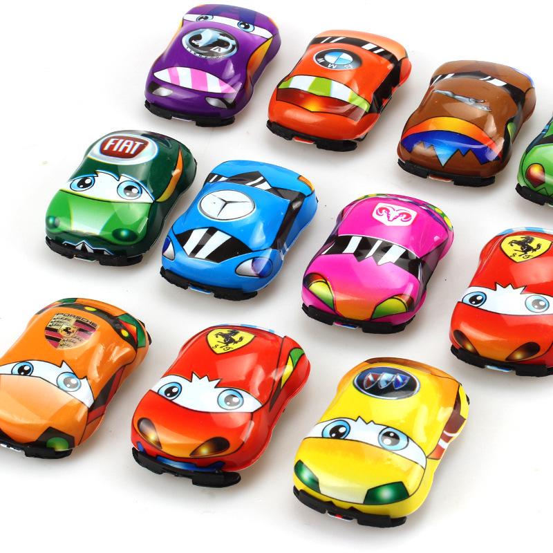 Mini Q Cartoon Pull-Back Car: Children's Toy, Hot-Selling Boy's Gift.