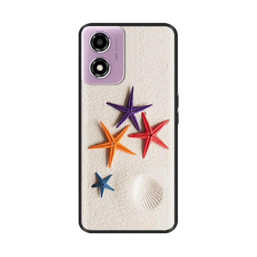 Für Motorola Moto E14 Hülle Niedliche Bemalte Weiche Schwarze Silikonhülle 6,56'' Stoßfeste Handyhülle Für Motorola E14 E 14 MotoE14 Taschen