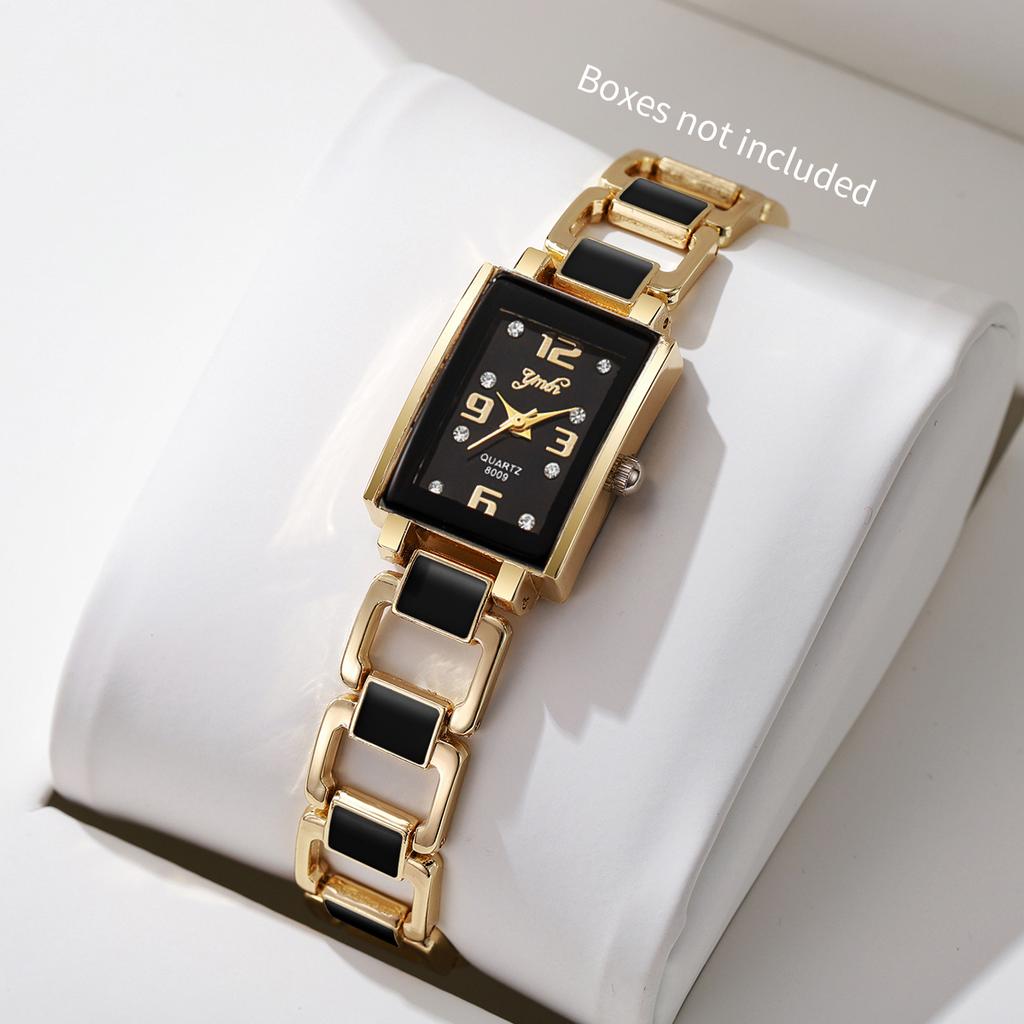 1/2PCS Fashion Rectangle Women Watches Ladies Arabic Dial Quartz Wristwatch Reloj Mujer