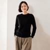 Women's Classic Round Neck Cashmere Blend Sweater - Solid Color, Loose Fit, Soft, Skin-Friendly, and Versatile.