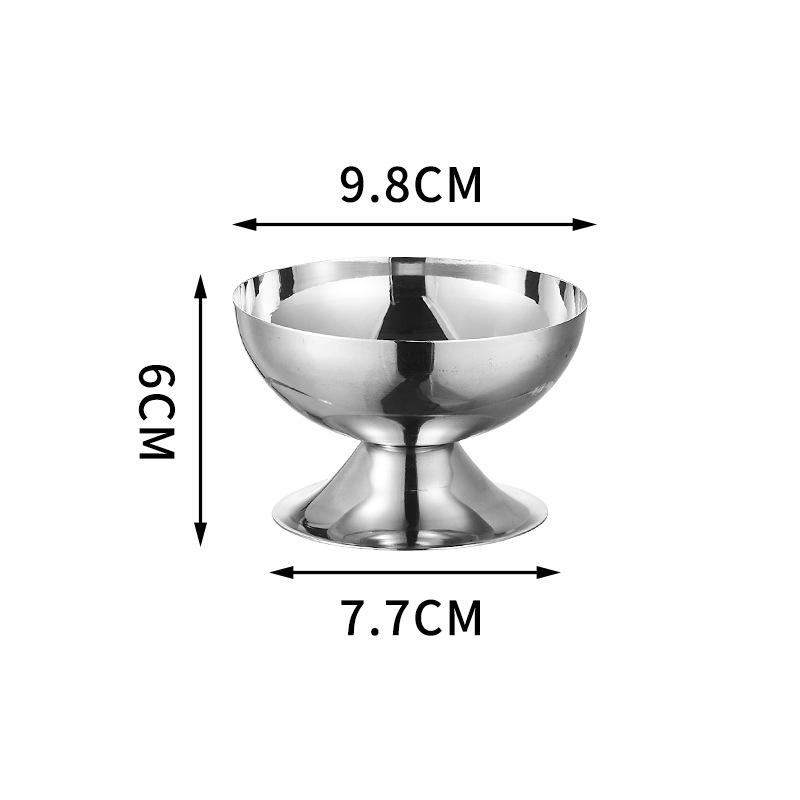 Stainless Steel Dessert Cup – Tall Stem Ice Cream & Pudding Bowl
