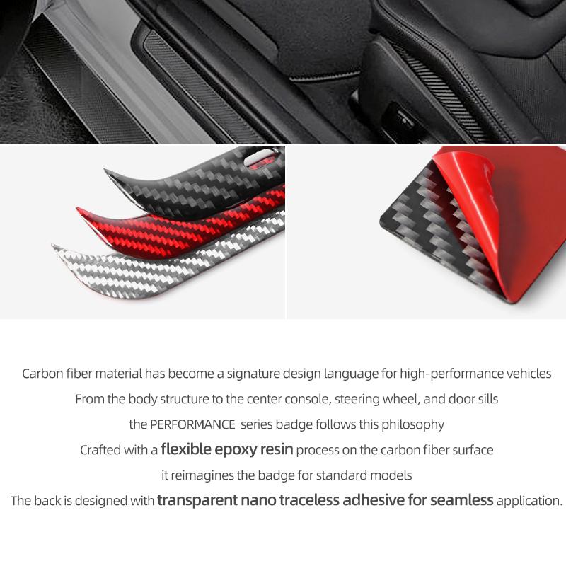 For Tesla Model 3 2017-2026 Model Y 2019-2026 Carbon Fiber Rear Air Vent Outlet USB Panel Trim Stickers Car Interior Accessories