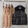 Cotton Vest Women's Winter New Stand-up Collar National Style Buckle Knitted Lapel Sleeveless Cotton Vest Outer Vest