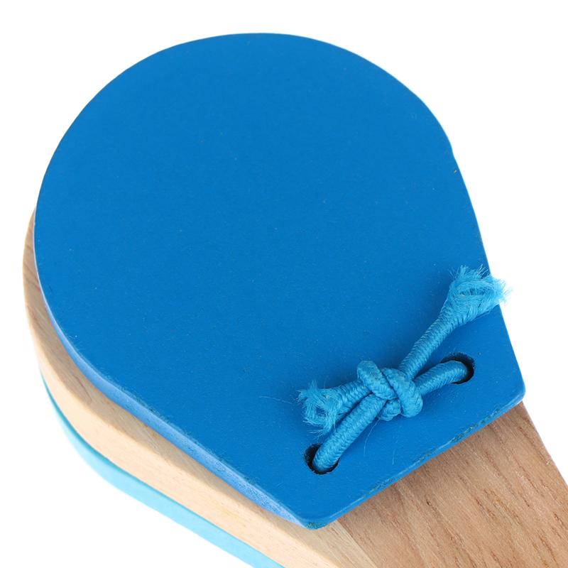 Castañuelas de Madera de Dibujos Animados para Niños Sonajas de Cinco Tachuelas Campanas Sonoras Clapper de Mango Instrumentos Musicales Juguetes Juguetes Educativos Para Niños