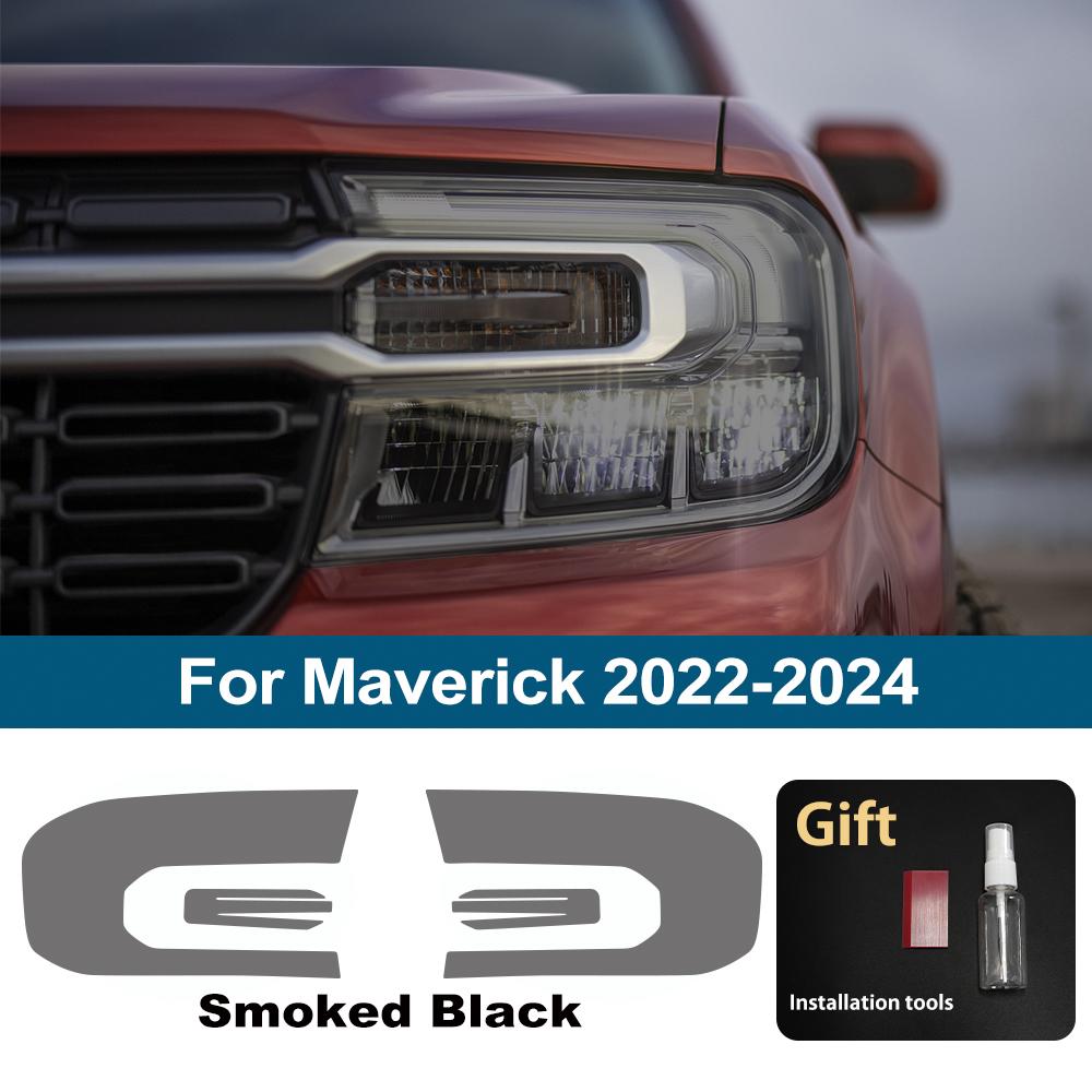 

Car Headlight Protective Film For Ford Maverick 2026-2026 Smoke Black Pre Cut Anti-Scratch High-Gloss Vinyl Wrapping Film For 22-24 SMK
