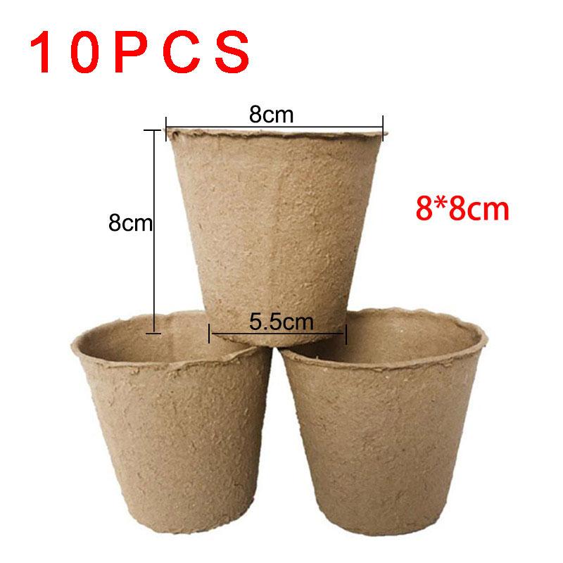 Planter Paper Grow Pot Nursery Cup Growing Pot Tray Plant Starter Flower Herb Biodegradable Eco-Friendly Garden Tools