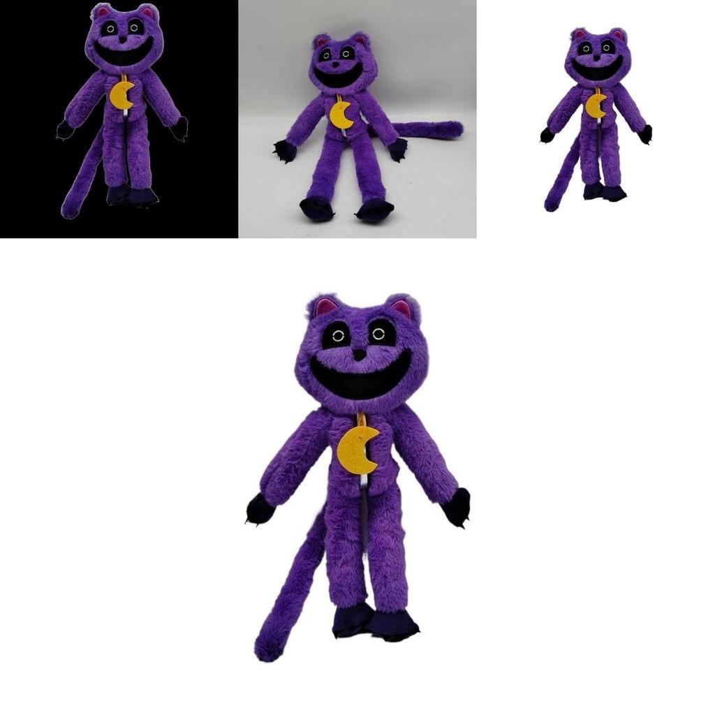 Smiling Critters Terrifying Purple Cat Monster Plush Toy Animal With Big Mouth Customizable Cartoon Style