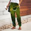 Women Planet Printing Pants Lace Up Elastic Waist Loose  Trousers Casual Long Pants Trousers with Pockets