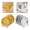 Farmhouse Dessert Tray Stainless Steel Carved Fruit Plate Cake Stand for Party Buffet Table