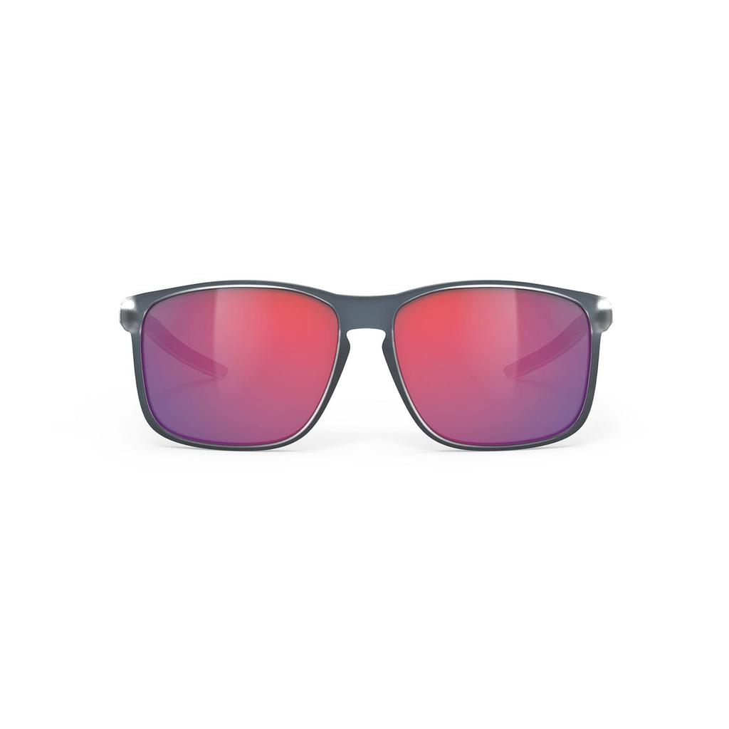 RUDY PROJECT Sunglasses Overlap Ice Blue Metal Matte Frame Multi Laser Red Lens 58mm SP773853-0000