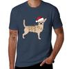 Chihuahua Holiday Christmas Light Tshirt Running Gym Short Sleeve Sports Tee