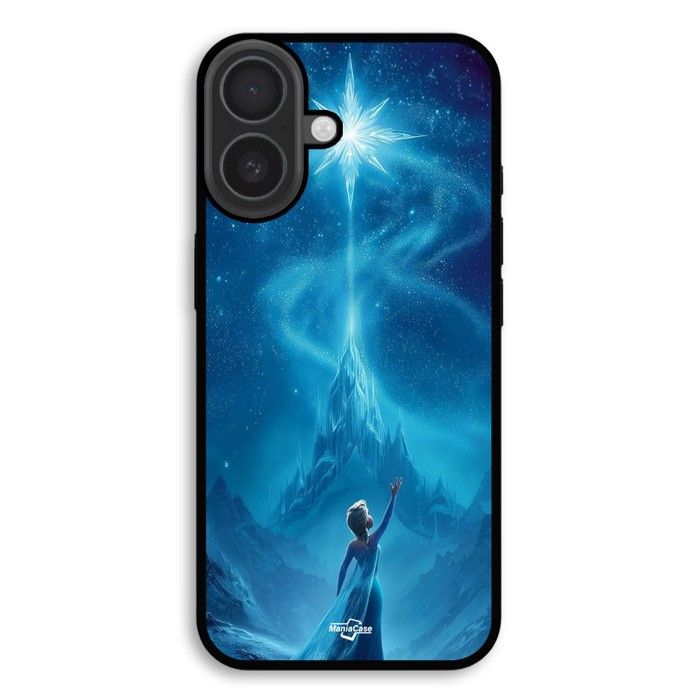 Hülle Für iPhone 17 Die Eiskönigin Elsa Magischer Stern Blaues Universum Disney Maniacase schwarz