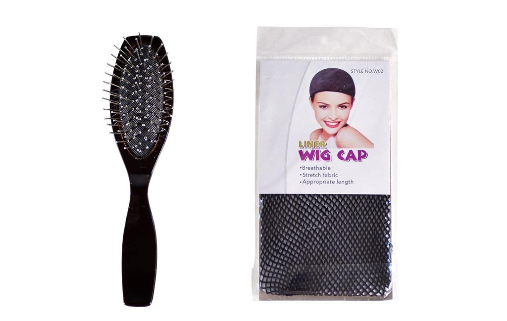 MilicaBooks Wig Care 4 Piece Set Wig Oil 120ml Wig Stand Wig Brush Wig Net Mist Type Unscented Disinfecting Deodorizing Shiny Smooth Spray