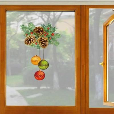 Weihnachtsfensteraufkleber Weihnachtswandaufkleber Kinderzimmer Wandtattoos Frohe Weihnachten Dekorationen für Zuhause 2024 Neues Jahr