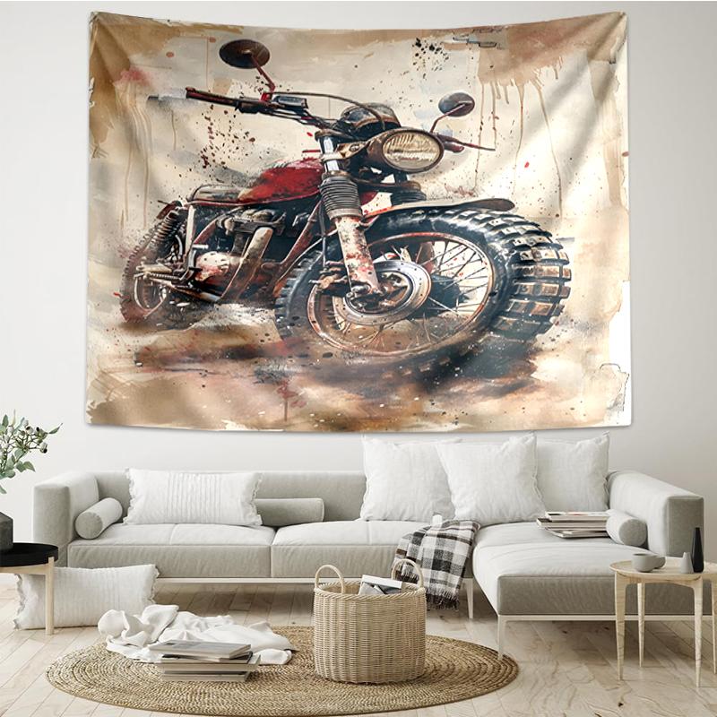 off-road-motorcycles Print Tapestry, Backdrop, Easy Setup, Ideal for Bedroom, Office & Living Room, with Aesthetic Wall Hanging Decor.