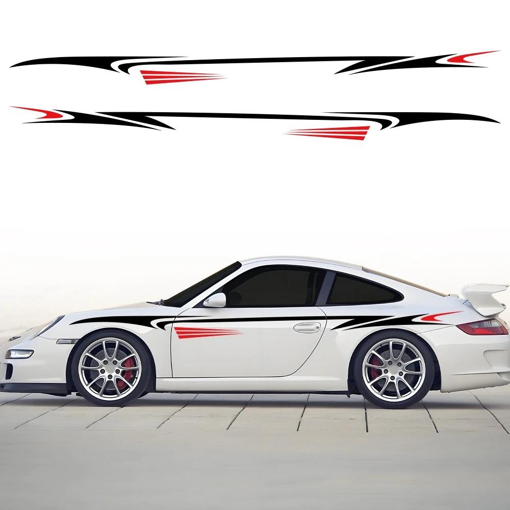 2 PCS Car Body Waistline Stickers Long Stripes Vinyl Decals Waterproof Personalized Car Styling Decoration Stickers Accessories