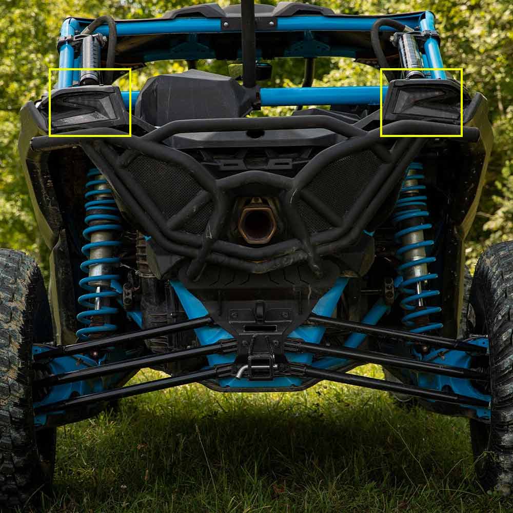 Left & Right Rear LED Tail Light Assembly PMMA 1 Pair PMMA Accessory Fit For CAN-AM Maverick MAX Turbo RR - XDS SAS 2025 2026
