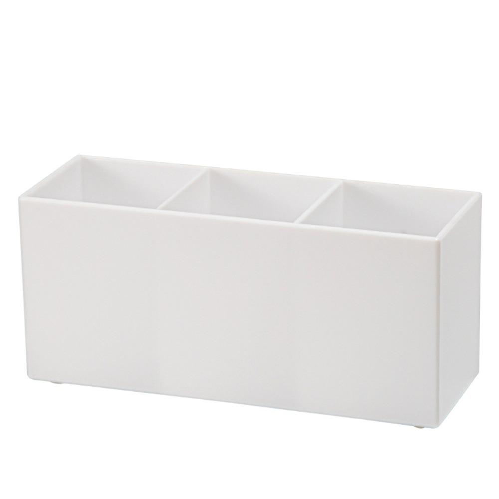 

Белый держатель для кистей, 3 слота, коробка для хранения косметики, новый держатель для хранения косметических кистей для женщин