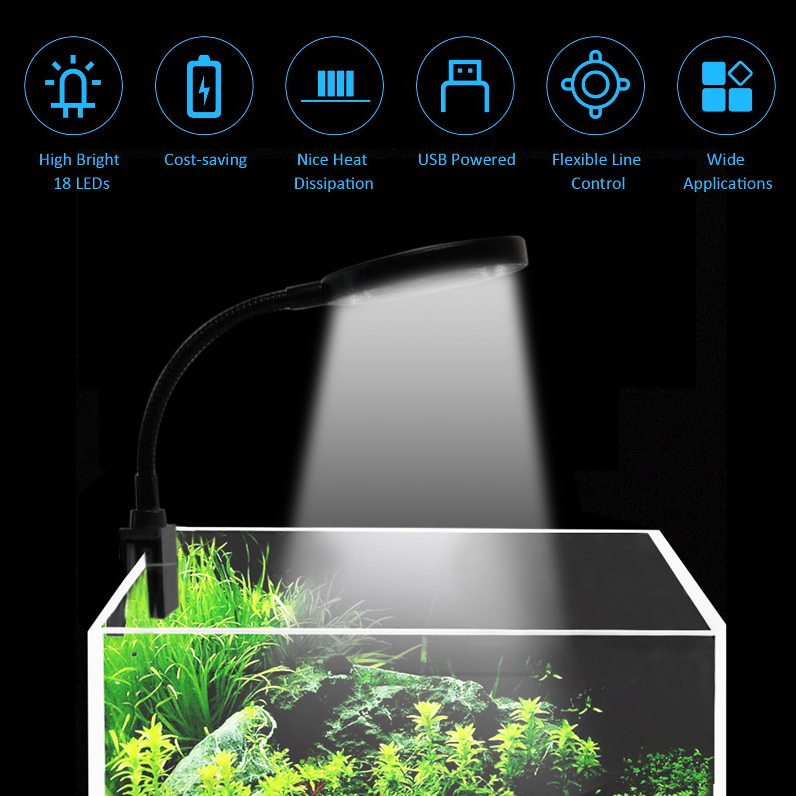

Aquarium Light, LED Aquarium Light Fish Light Aquarium Lights Aquarium LED Light Fish Jar Clamp Clip