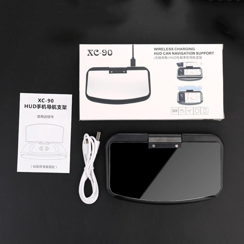 Car HUD Head Up Display Phone Holder Mount GPS Projector Real-time Traffic Report