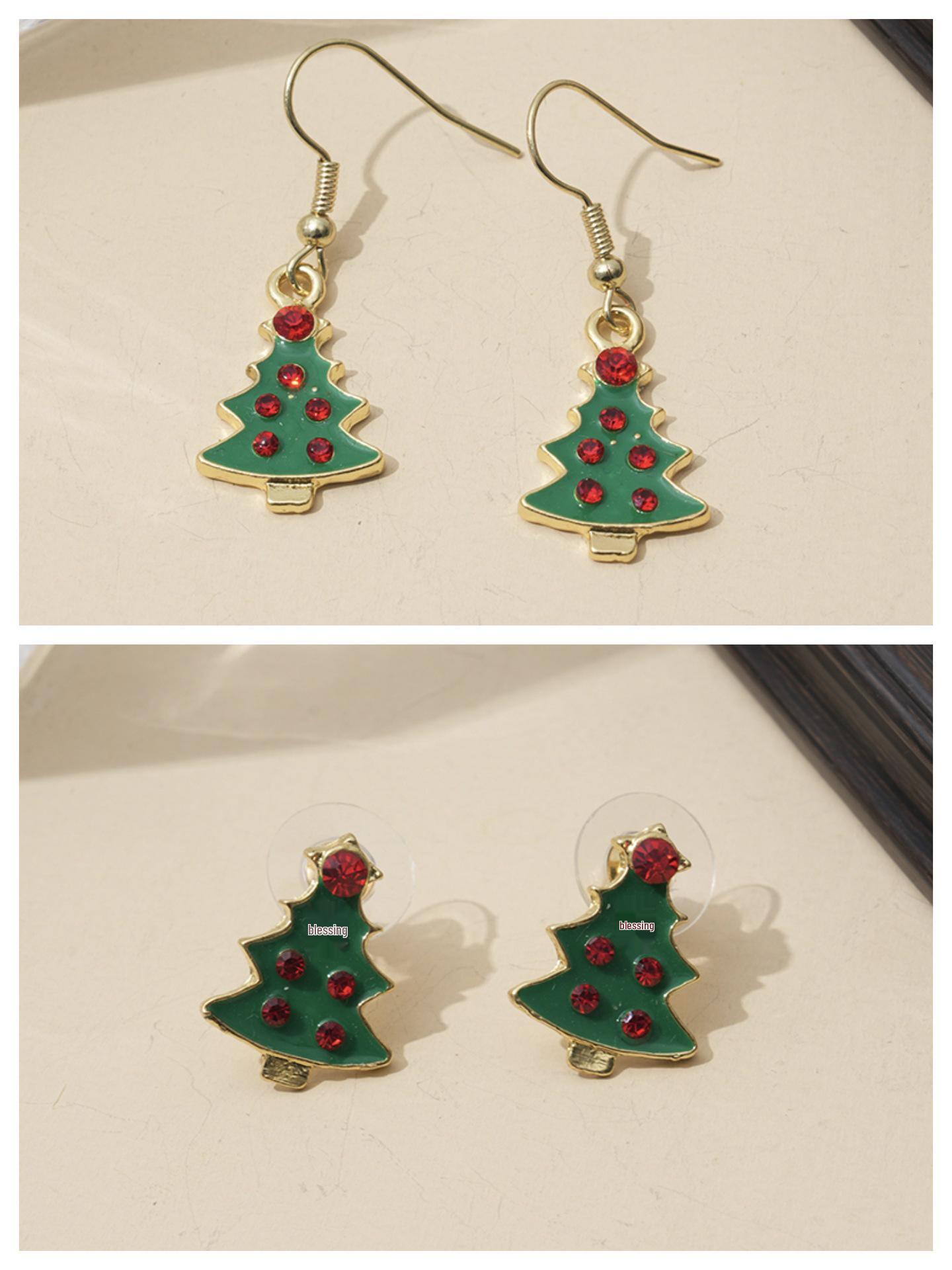 

Cross-Border Christmas Alloy Earring Set for Women