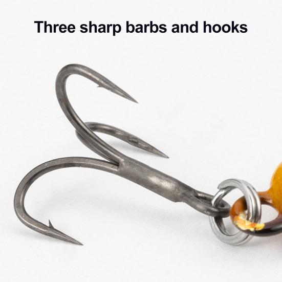 Lure Bait with 3D Simulated Eyes Bright Color Realistic Looking Artificial Lure Bait Swimbait with Treble Hook Fishing Gear