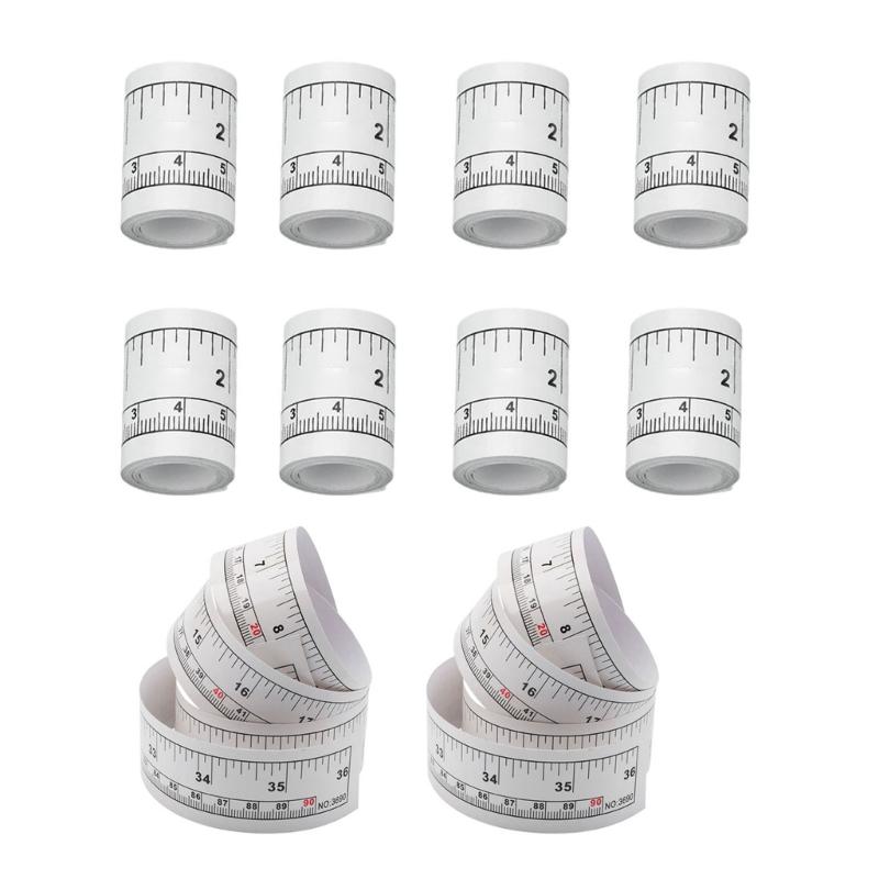 

10Pcs Double Scale Sewing Measure Tape Adhesive Sewing Ruler With Centimeter Inch Marking For Sewing Machine Table 1