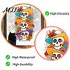 Outdoor Sunproof Window Decor Skeleton Undead Static Sticker, Waterproof PVC Decorative Decals, Durable Easy Peel And Stick Wall Film for