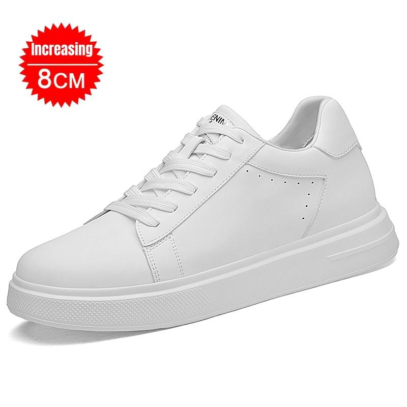 

6cm 8cm 10cm White Elevator Shoes Men Lifting Board Shoes Mens Platform Male Sneakers Hidden Height Increase Sports Casual Shoes 37