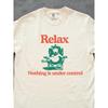 Bull Terrier T-Shirt - Vintage Bull Terrier Print Tee with "Relax Nothing Is Under Control" Slogan, Casual Round Neck Shirt Suitable for Bull Terrier