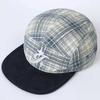 Big head circumference plaid color matching embroidery baseball cap for men and women couples fashion niche versatile flat brim cap