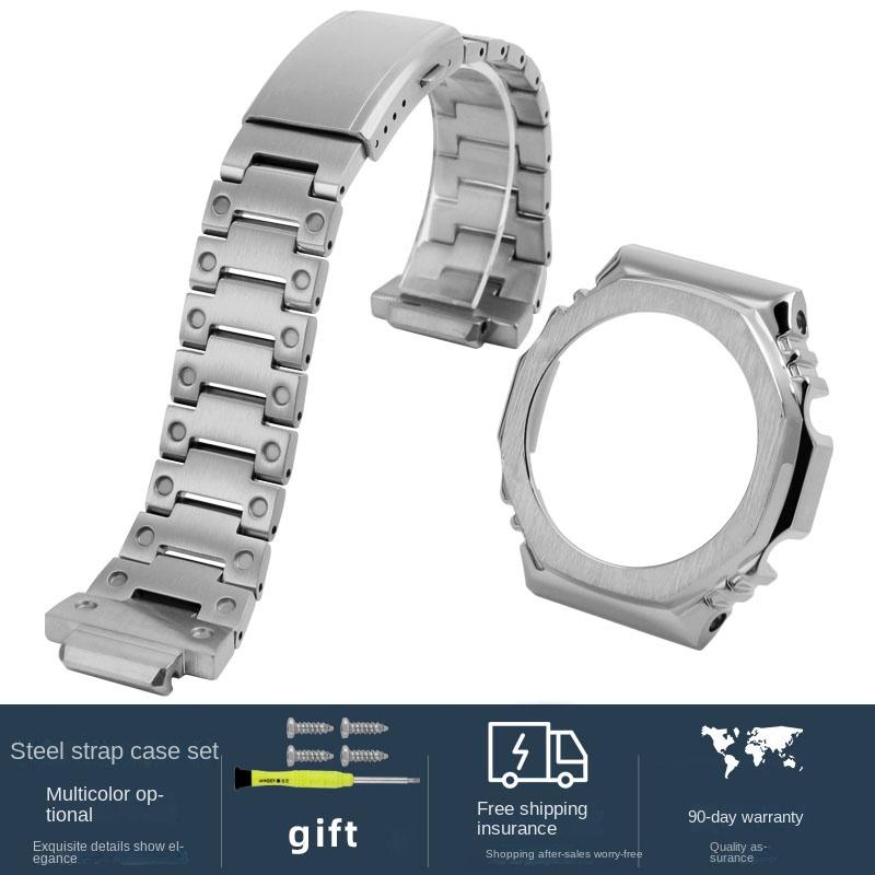 Horlogetoebehoren Voor Casio G-SHOCK GA-2100 Roestvrijstalen Band metalen Behuizing Ringen GA2100 GA2110 GA-B2100 Aangepast heren Horlogeband