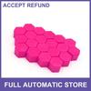 20Pcs 19mm Pink Silicone Luminous Car Wheel Tyre Hub Screw Bolt Nut Cap