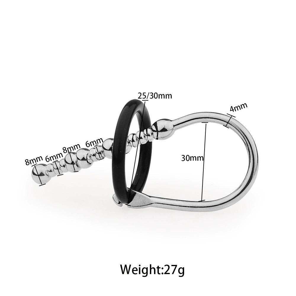 Stainless Steel Penis Plug Cock Ring Sounding Rod Chastity Urethral Dilator Sex Toys For Men Penis Insert Uretral Stimulator