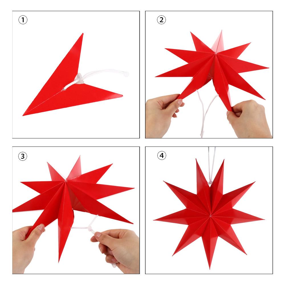 Star Photographic Props Hanging Ornaments Hanging Paper Stars Party Decor Paper Flower Crafts