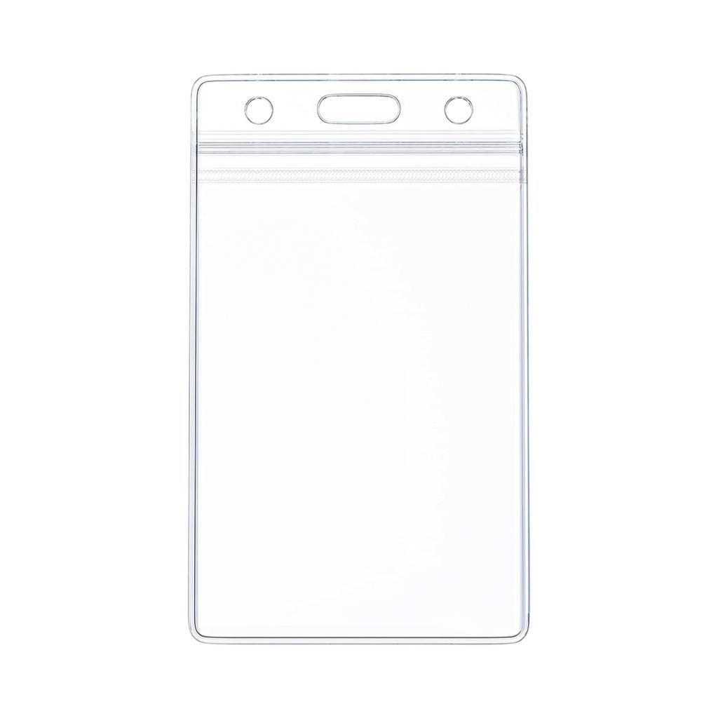 Transparenter Wasserdichter Versiegelbarer Ausweishalter Klarer PVC-Kunststoff Arbeitsausweis-Schutz mit Mehreren Schlitzen für Lanyard- oder Clip-Verwendung
