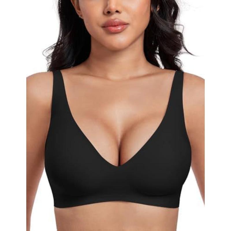 Roagous Deep, Bra Women's Rimless Seamless Bra Women's Rimless Low Chest, Shirt Bra