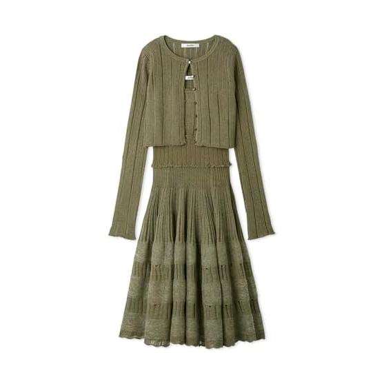 SNIDEL Lace Crochet Cardboard Set Dress SWNO255042 Women s