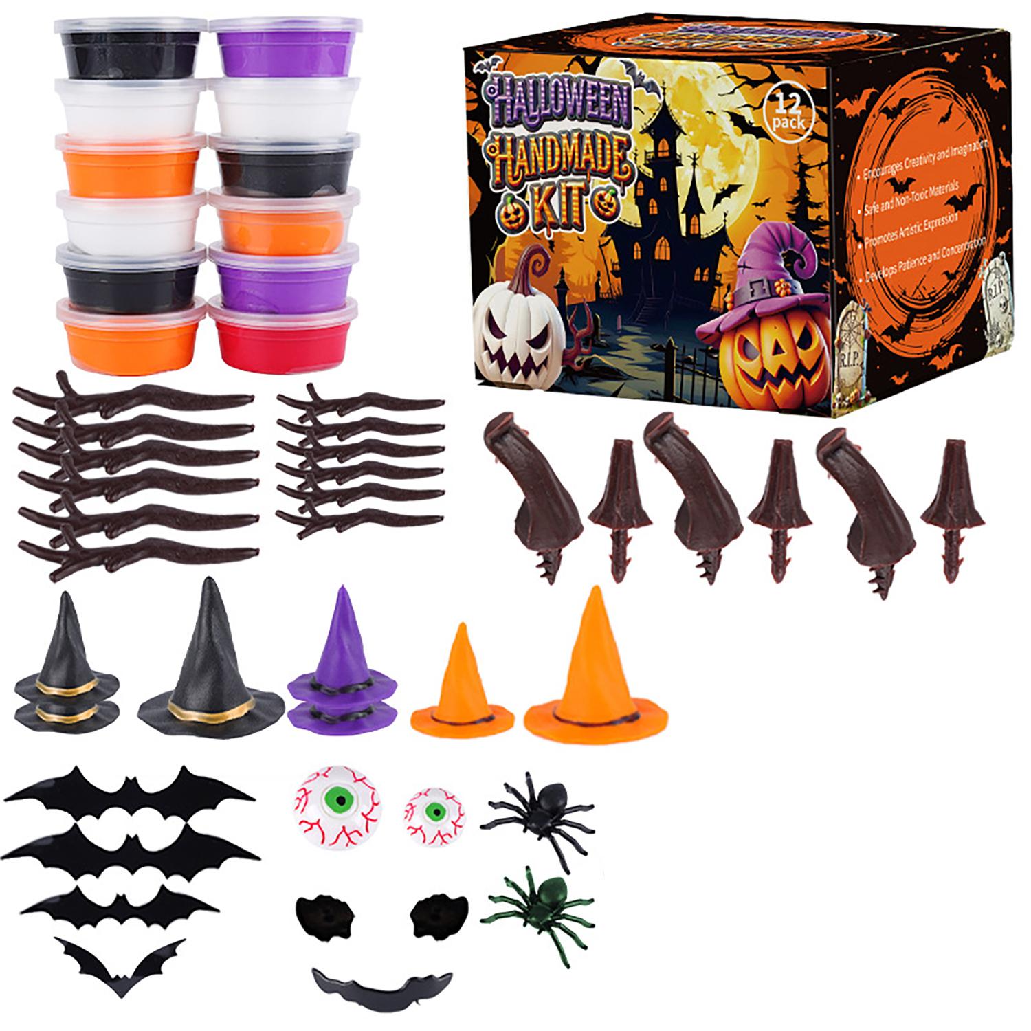 

Halloween DIY children s handmade clay toys, holiday clay pumpkin head decoration gifts