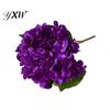 Realistic Fake Flowers Artificial Hydrangea with Green Leaves Stem Flower Wedding Faux Decor Home Office Table Centerpiece Floral Branch Arrangement