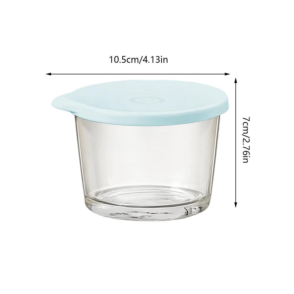 Glasschüssel mit Deckel 4 Stück Wiederverwendbare Lebensmittelgläser Glas Rührschüsseln zur Aufbewahrung für Meal Prep Snack Über Nacht Backen Kochen Vorratskammer