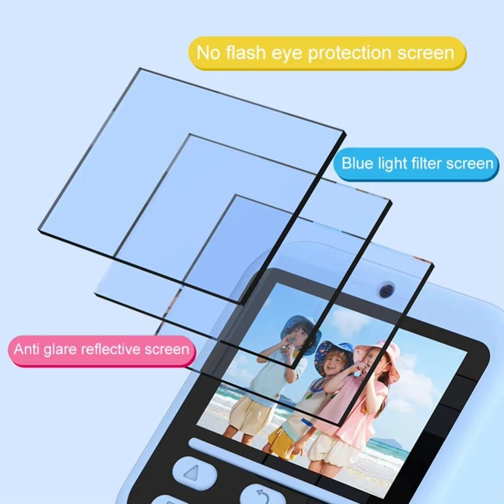 Dual Lens Children Digital Camera 24 Inch HD Screen Photo Thermal Printer  Educational