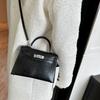 Haute Couture Mini Second Generation Half Hand Lizard Pattern Cowhide One Shoulder Crossbody Handbag Women's Light