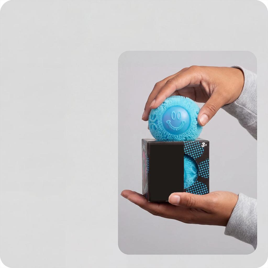 Kawaii Nee Doh Fuzz Ball Stress Ball Soft Fluffy Squeeze Toys Anti-Anxiety Squishy Ball Portable Office Relaxing Gift