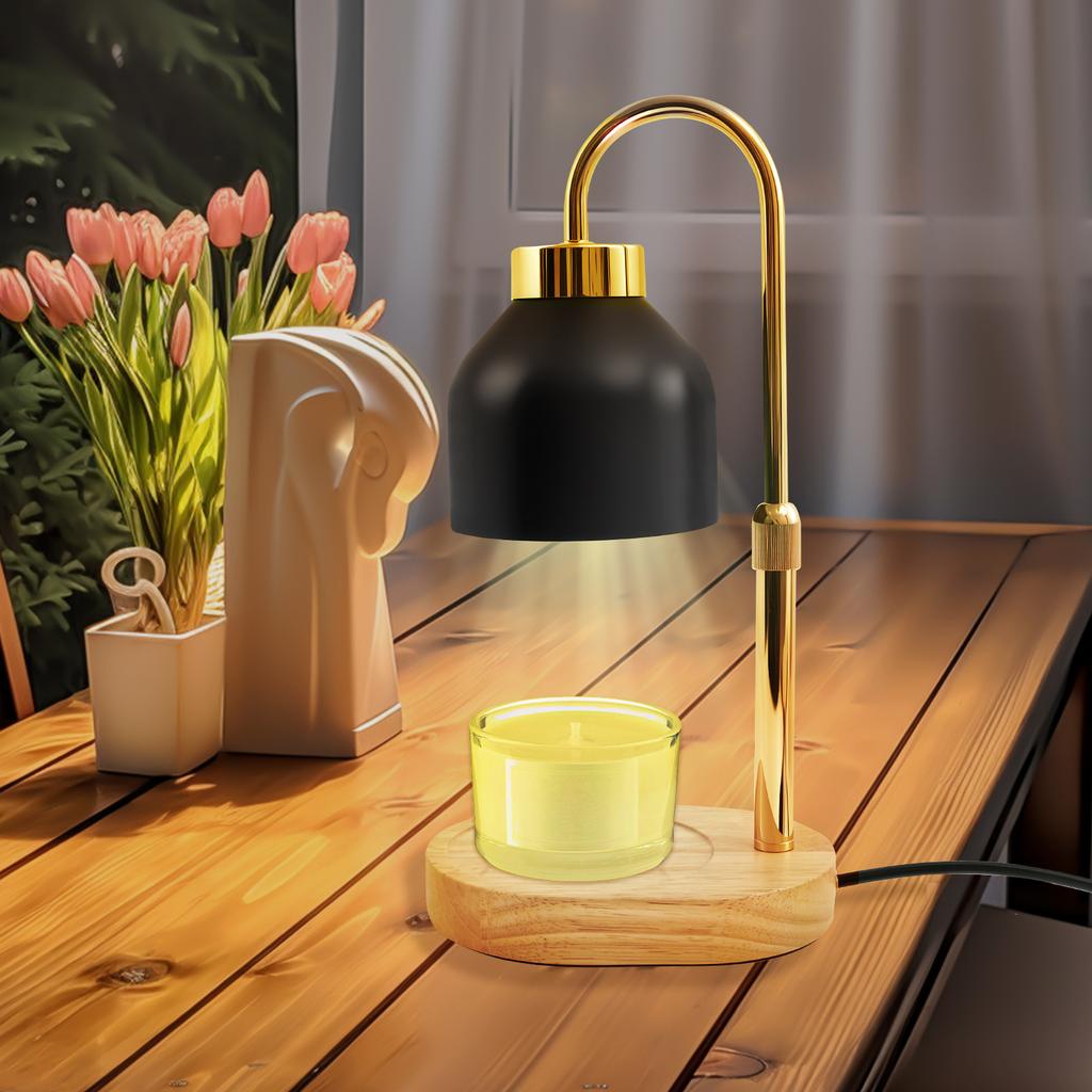 Candle Warmer Lamp Electric Wax Melter Lamp Adjustable Height Brightness Wax Warmer Ambience Light Timable Candle Lamps for Home