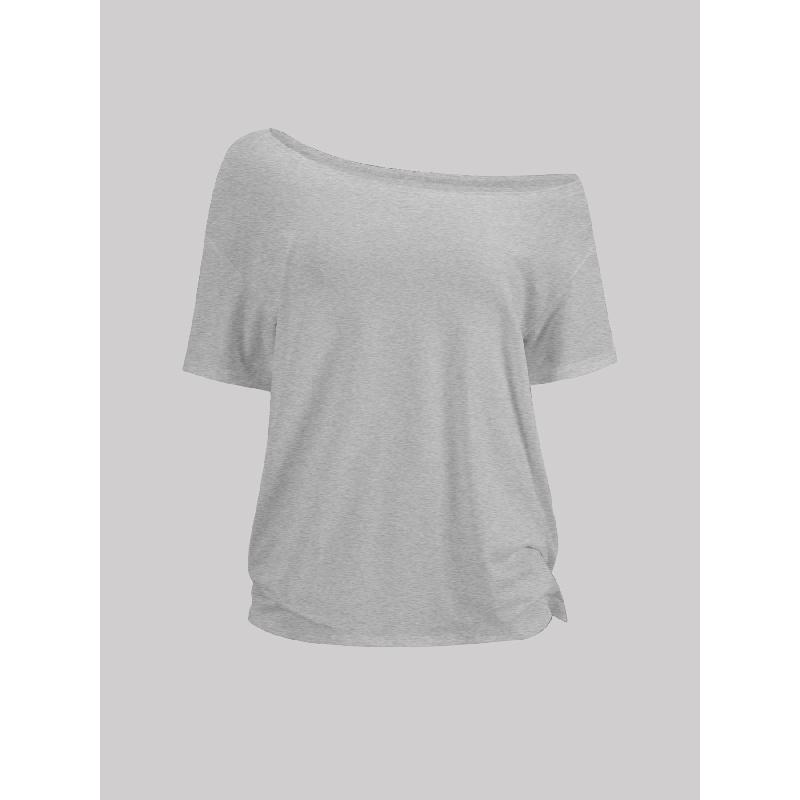 New Summer Women's Fashion Design Top, Loose Off-shoulder Top, Y2K Off-shoulder T-shirt